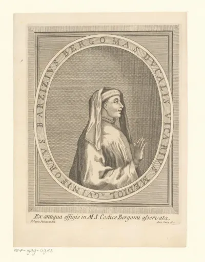 Portret van humanist Gasparino Barzizza
