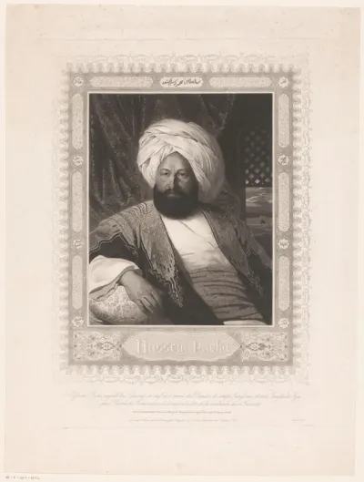 Portret van Hussein Agha Pasha