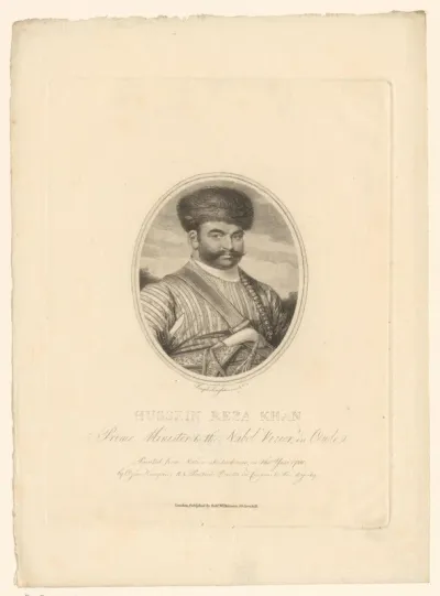 Portret van Hussein Reza Khan