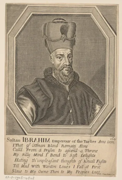 Portret van Ibrahim I, sultan van Turkije
