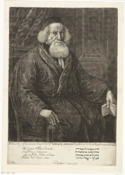 Portret van Isaac Aboab da Fonseca