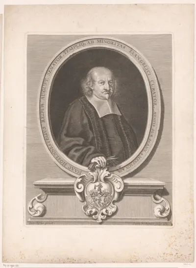 Portret van Isaak Hosennestel op 80-jarige leeftijd
