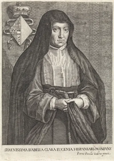 Portret van Isabella Clara Eugenia, in habijt