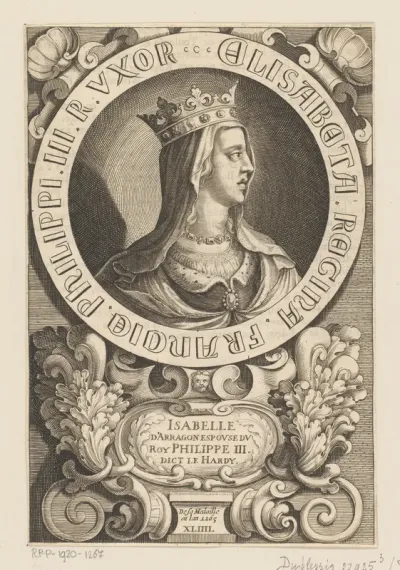 Portret van Isabella van Aragón, koningin van Frankrijk