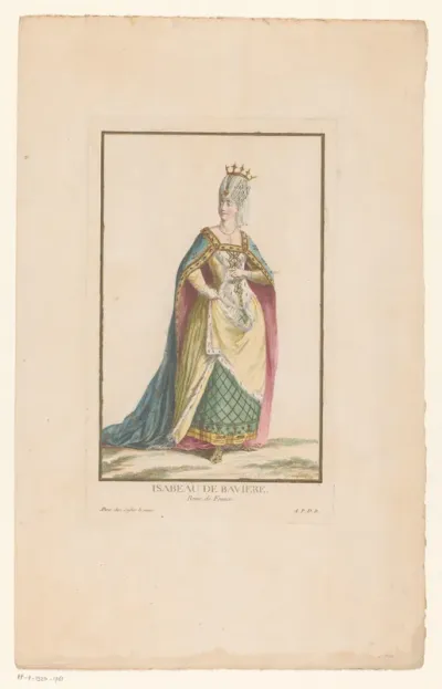 Portret van Isabella van Beieren, koningin van Frankrijk