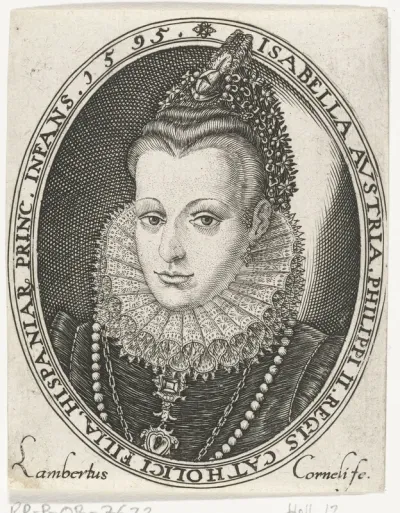 Portret van Isabella van Spanje, landvoogdes van de Zuidelijke Nederlanden