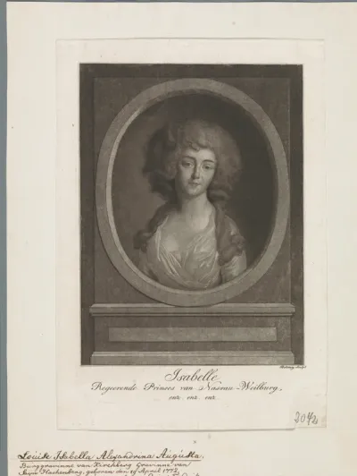 Portret van Isabelle van Sayn-Hachenburg-Kirchberg