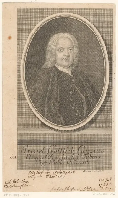 Portret van Israel Gottlieb Canz