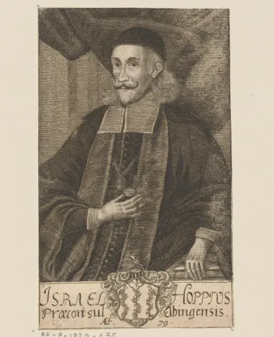 Portret van Israel Hoppius