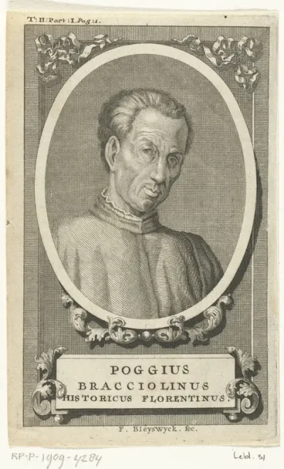 Portret van Italiaanse humanist Gian Francesco Poggius Bracciolinus