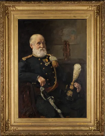 Portret van J.A. Smits van Nieuwerkerk als luitenant kolonel van het Nederlandsche leger