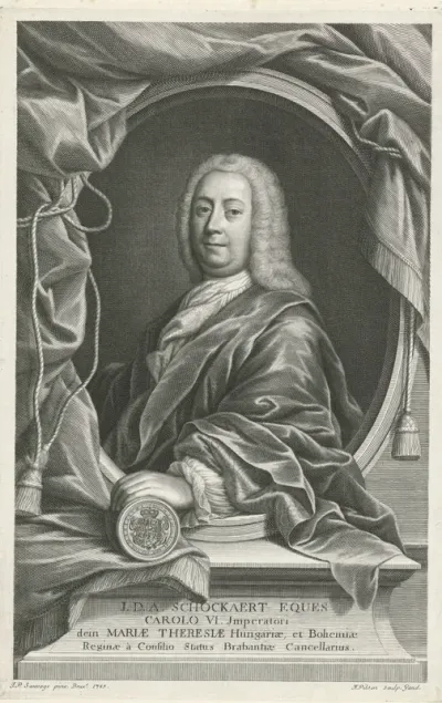 Portret van J.D.A. Schockaert, kanselier van Brabant