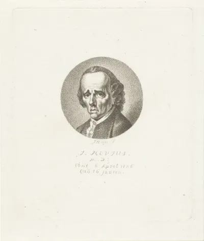 Portret van J. Hovius op 16-jarige leeftijd