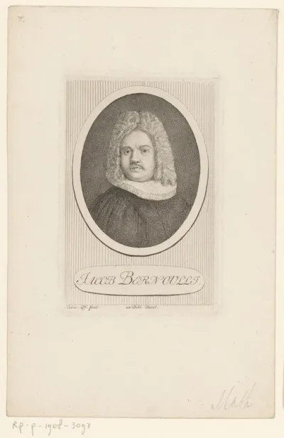 Portret van Jacob Bernoulli
