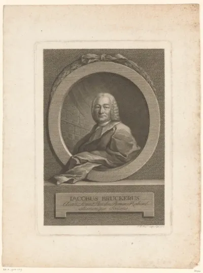 Portret van Jacob Brucker