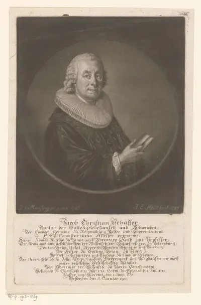 Portret van Jacob Christian von Schaeffer
