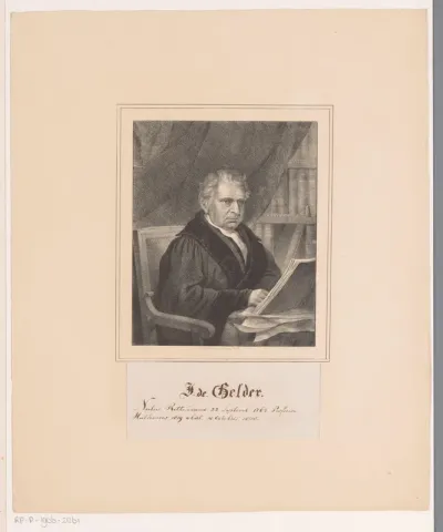 Portret van Jacob de Gelder zittend aan tafel
