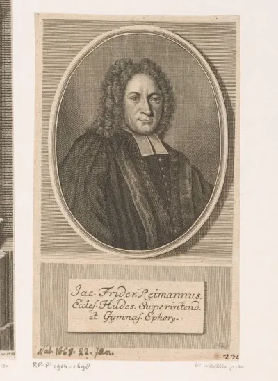 Portret van Jacob Friedrich Reimmann
