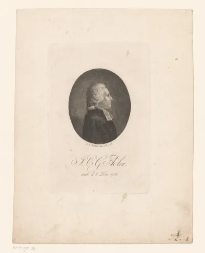 Portret van Jacob Georg Christian Adler