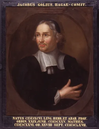 Portret van Jacob Golius, hoogleraar Arabisch en Wiskunde te Leiden