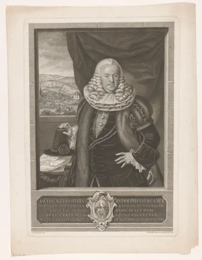 Portret van Jacob Gottlieb Rudolph Volckamer von Kirchensittenbach