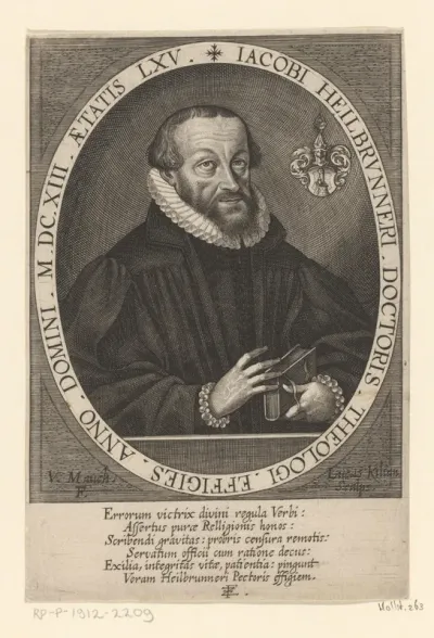 Portret van Jacob Heilbrunner op 65-jarige leeftijd