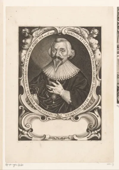 Portret van Jacob Löffler op 54-jarige leeftijd