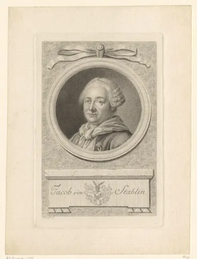 Portret van Jacob von Stählin