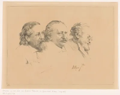 Portret van Jacob, Willem en Matthijs Maris