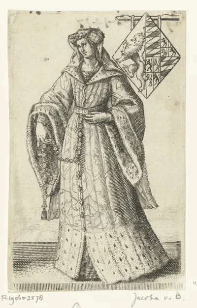 Portret van Jacoba van Beieren, gravin van Holland, Zeeland en Henegouwen