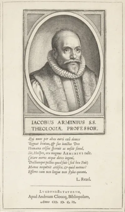 Portret van Jacobus Arminius