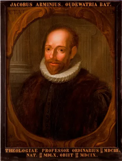 Portret van Jacobus Arminius, hoogleraar Godgeleerdheid te Leiden