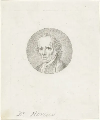 Portret van Jacobus Hovius op 61-jarige leeftijd