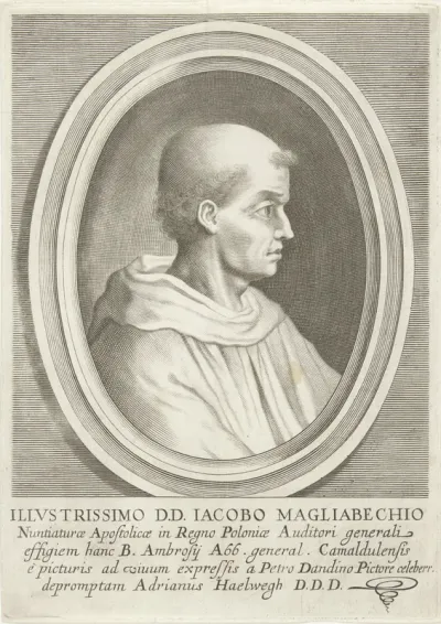 Portret van Jacobus Magliabechius