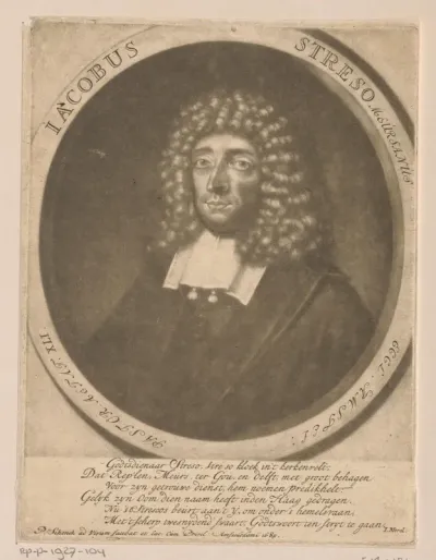 Portret van Jacobus Streso op 41-jarige leeftijd