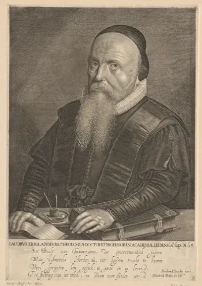 Portret van Jacobus Trigland (I) op 65-jarige leeftijd