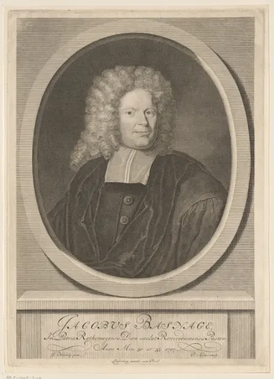 Portret van Jacques Basnage de Beauval op 53-jarige leeftijd