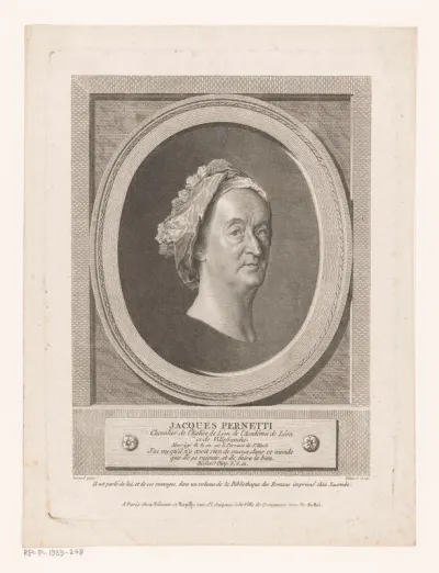 Portret van Jacques Pernetti in ovaal