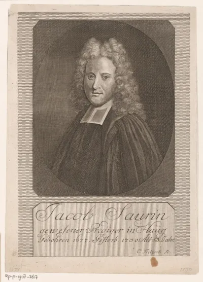 Portret van Jacques Saurin op 53-jarige leeftijd
