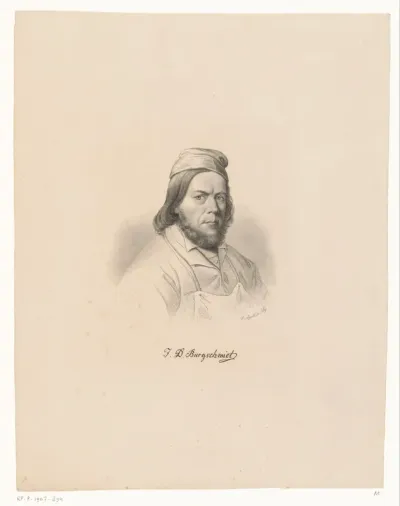 Portret van Jakob Daniel Burgschmiet