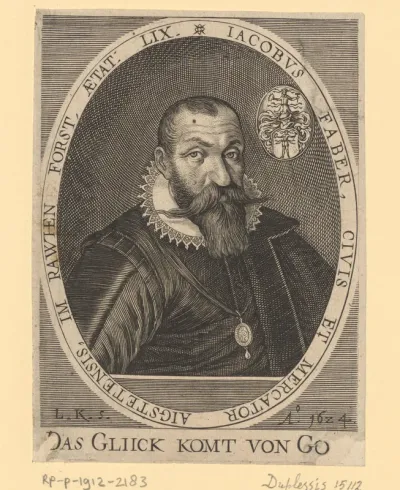 Portret van Jakob Faber op 59-jarige leeftijd