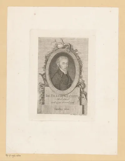 Portret van Jakob Friedrich Ludwig Lentin