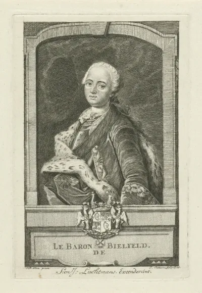 Portret van Jakob Friedrich van Bielfeld
