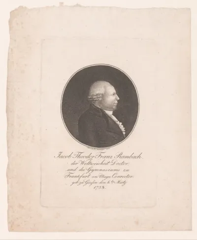 Portret van Jakob Theodor Franz Rambach