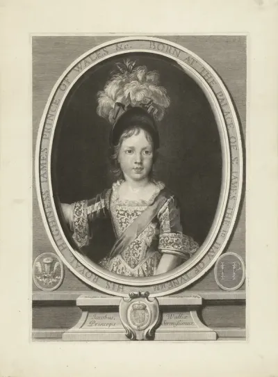Portret van James Francis Edward Stuart, prince of Wales