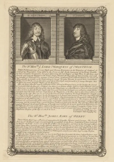 Portret van James Graham, 1e markies van Montrose, en James Stanley, 7e graaf van Derby