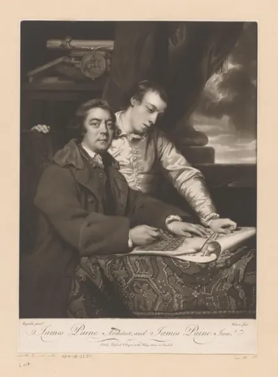 Portret van James Paine en zijn zoon James