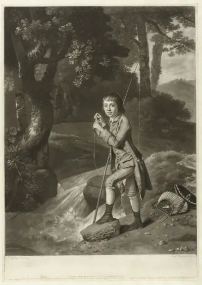 Portret van James Sayer op dertienjarige leeftijd