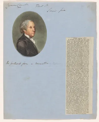 Portret van James Swan, drukker te Londen