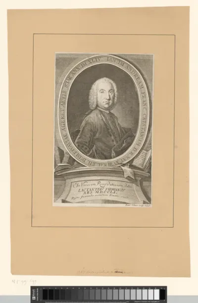 Portret van Jan Andreas Franz Cristan